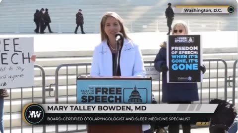 Dr Mary Talley Bowden at Reclaim Free Speech Rally, Washington DC