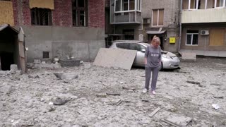 Downtown Kharkiv hit by shelling