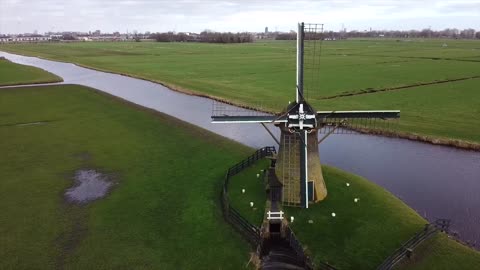 Beautiful Dutch Windmill _ The Netherlands _ Drone shots _ DJI Mavic Mini _ 2,7K