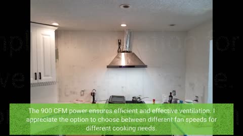 IKTCH 30-inch Wall Mount Range Hood 900 CFM Ducted/Ductless Convertible, Kitchen Chimney Vent S...