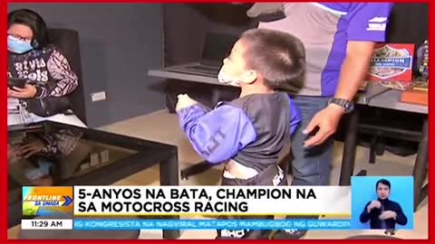 Limang-anyos na bata, champion sa motorcross racing