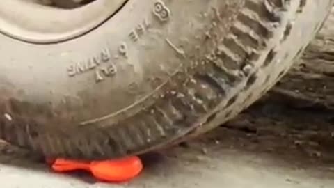 EXPERIMENT crunchy Toy SATISFYING crushing with car tyre #crushing #crunchy #soft #shorts