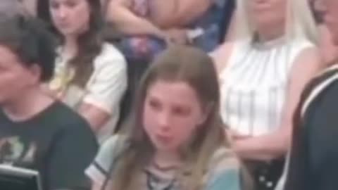 Young girl breaks down as her school announces boys will be allowed in the girls bathrooms..