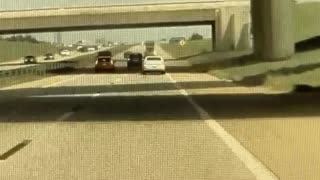 Reckless Driver Enters Highway from Hillside