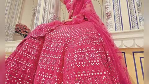 Indian Lehengas | Heavily Embroidered | Mirror Hand Work