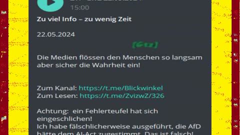 Zu viel Info – zu wenig Zeit 22.o5.2024