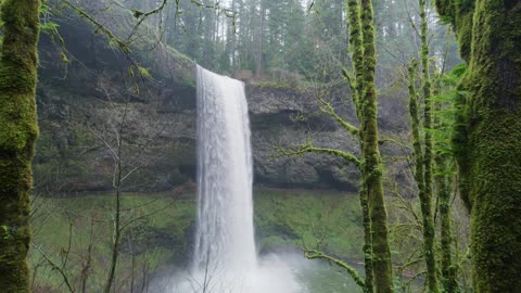 beautiful waterfall scene