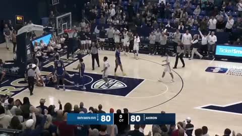 Akron player misses wide open game winning layup but then redeems himself