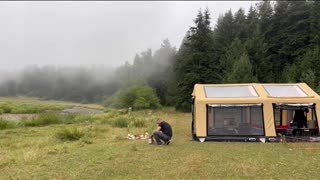 Camping in rainy weather #camping#rain#rumble