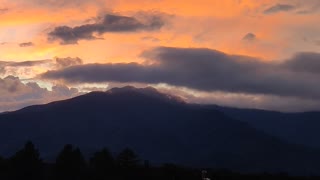 sunset in nagano japan