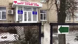 Ukrainian blood donation center comes under fire