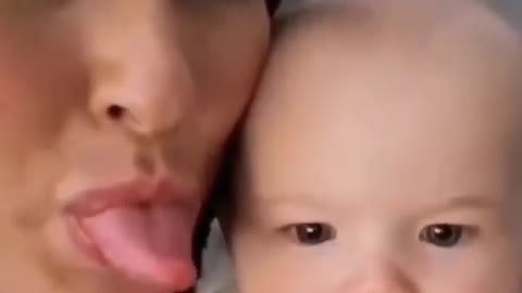 Cutest Baby Imitating Mother