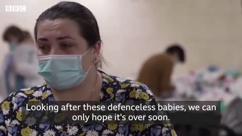 Surrogate babies wait for parents in Ukraine bomb shelter