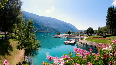 Lake, River and Mountains