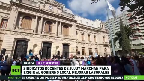 Sindicatos docentes de Jujuy marchan para exigir al Gobierno local mejoras laborales