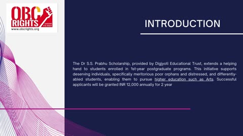 Dr S.S. Prabhu scholarship for Post-Graduate college student