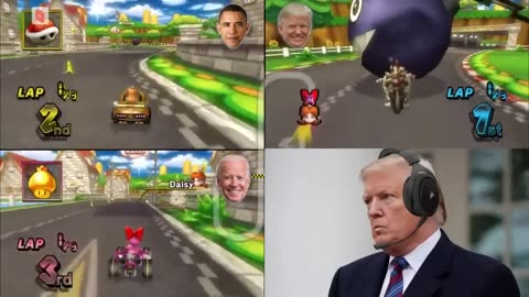 US Presidents Play Mario Kart Wii