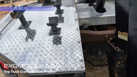 Tow Truck Diamond Plate Polishing Before & After - Big Rig Aluminum Polishing - EXQUISITEMAD