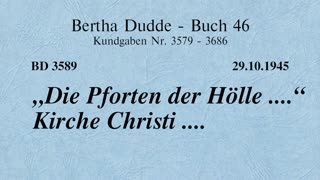 BD 3589 - "DIE PFORTEN DER HÖLLE ...." KIRCHE CHRISTI ....