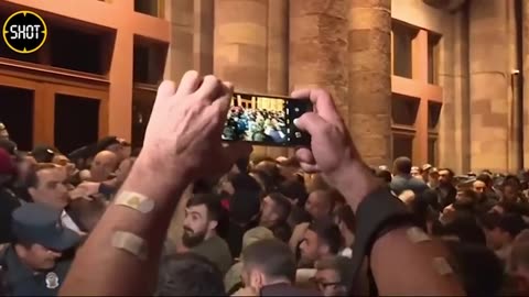 In Yerevan, protesters storm the government building.