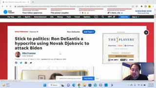 Ron DeSantis TRIGGERS USA Today reporter for defending tennis legend Novak Djokovich