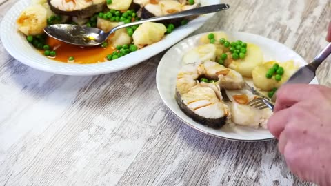 All boiled! There is no easier hake recipe than this one.