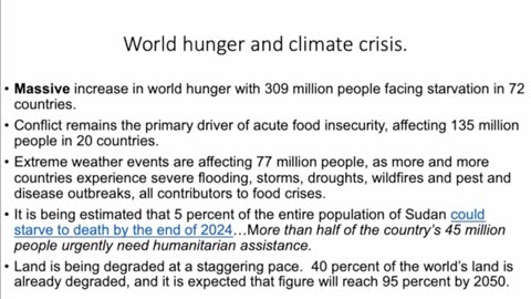 World hunger and climate crisis