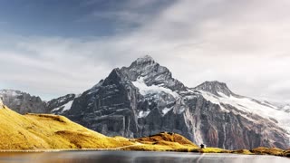 Sky Background Swiss Alps Mountain Free To Use Loop Video (No Copyright)