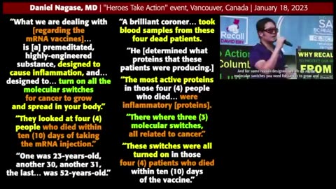 DR. DANIEL NAGASE: CANCER INDUCING MOLECULAR SWITCHES ACTIVATED BY MRNA VAXX