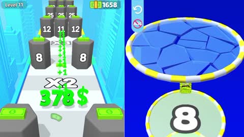 ✅ Digit Shooter 🆚 Jelly Run 2048 - All Levels Gameplay Android,ios mobile game