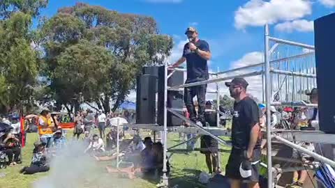 Live: Canberra Parliament House Protest 08/02/2022 Video 2 of 7