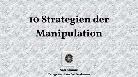 Lesung: 10 Strategien der Manipulation