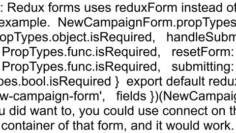 Is it possible to use reduxform without using connect