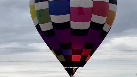 Hot Air Balloon Hits Pole Temporarily Causing Fire