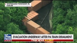 Evacuation underway after train is derailed near Whitemarsh Township PA