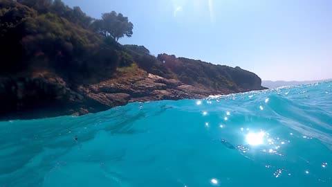 Scuba diving with big waves (Pulëbardha Beach, Saranda)