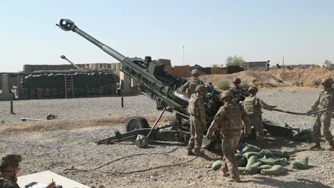 Fire Shoot !!!! | M777 towed 155 mm Howitzer at Qayyarah West Airfield, Iraq