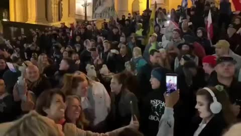 We're not gonna take it! played at the Melbourne protest