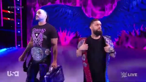 Champion Finn Balor and Damian Priest - WWE RAW 10/23/2023