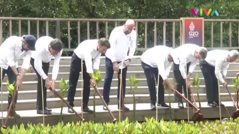 SUMRINGAH SENYUM PEMIMPIN DUNIA ‼️USAI NYANGKUL DI HUTAN RAYA BALI