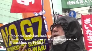 JAPANESE PROTESTING G7 SUMMIT!