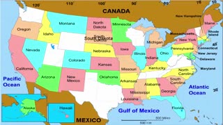 50 States and Capitals of the United States of America | Learn geographic regions of the USA map