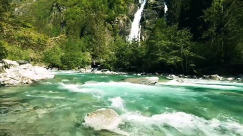 Beautiful Waterfall With Nature sound Video