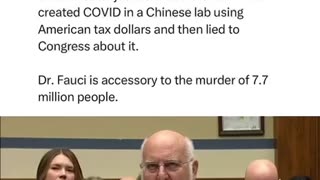 Former CDC director - Robert R. Redfield says Anthony Fauci created COVID-19 in a lab in China.