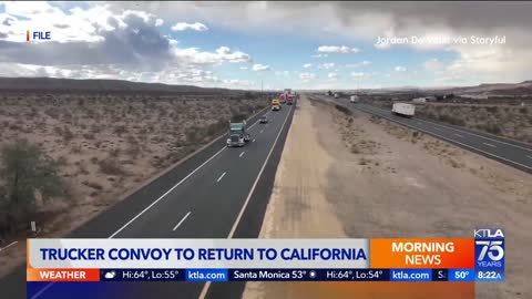 Trucker convoy heading to California