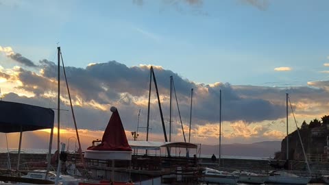 Ohrid lake On sunset