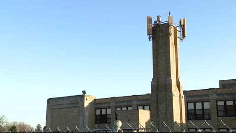 AMERICA 5G tower on wyandotte school