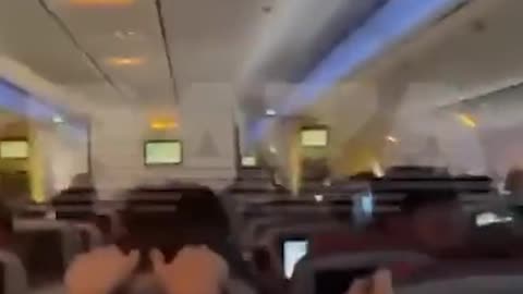 Moment passengers scream in a turbulence during a flight to Moscow e-mail