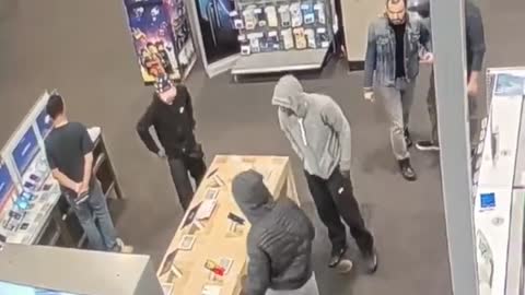 WATCH: Best Buy Employees Play Defense And Prevent Robbery!