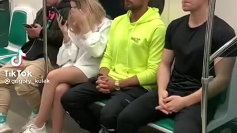 American Bodyguard Subway Prank Video. 🤣 Funny Reaction